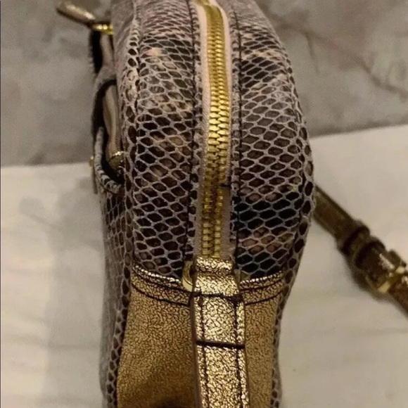 Snakeskin Reptile Anim Print Leather Crossbody Bag - Picture 5 of 7